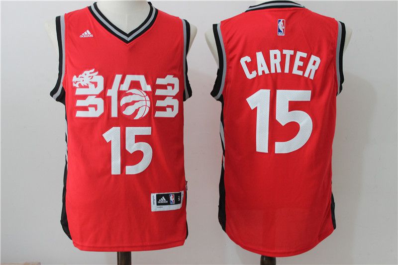 Men Toronto Raptors 15 Carter Red Adidas NBA Jerseys